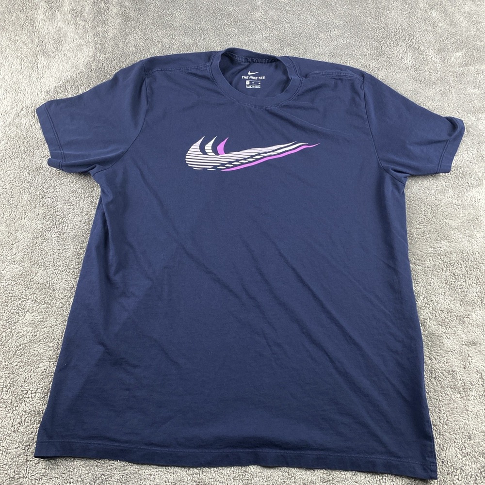 Nike TEE Shirt Mens XL‎ Blue Athletic Swoosh Training Gym Workout